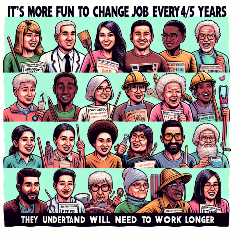 Illustration of "C'est plus divertissant de changer de travail tous les 4/5 ans": la génération Z n'est pas fainéante, elle comprend qu'elle devra travailler plus longtemps