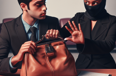 Illustration of Voir si vous êtes organisé ou tester votre soumission? Que répondre à un recruteur qui souhaite regarder dans votre sac à main? (Ce qui est illégal)