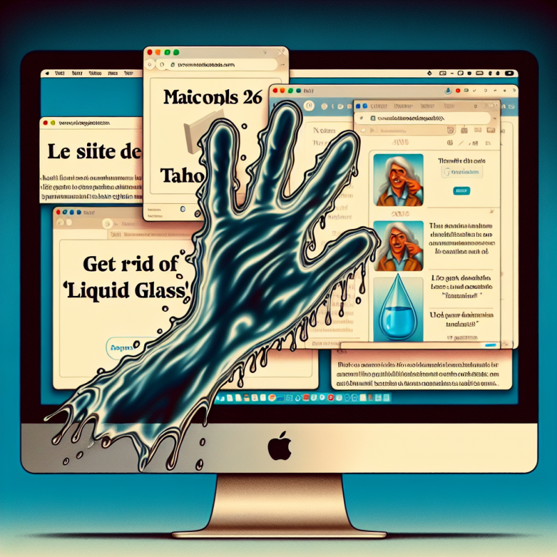 Illustration of Comment se débarrasser de Liquid Glass sous macOS 26 Tahoe ? | Le site de Korben