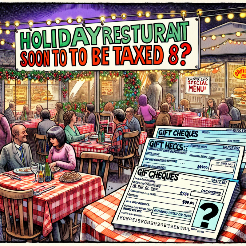 Illustration of Chèques Cadeaux, Restaurant, Vacances : bientôt taxés à 8% ?