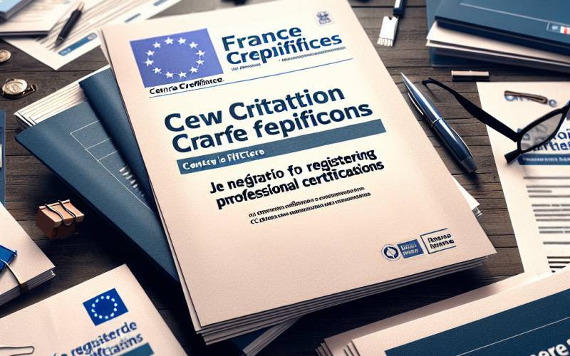 Illustration of Documentation de France compétences sur les nouvelles conditions d'enregistrement des certifications professionnelles - Centre Inffo