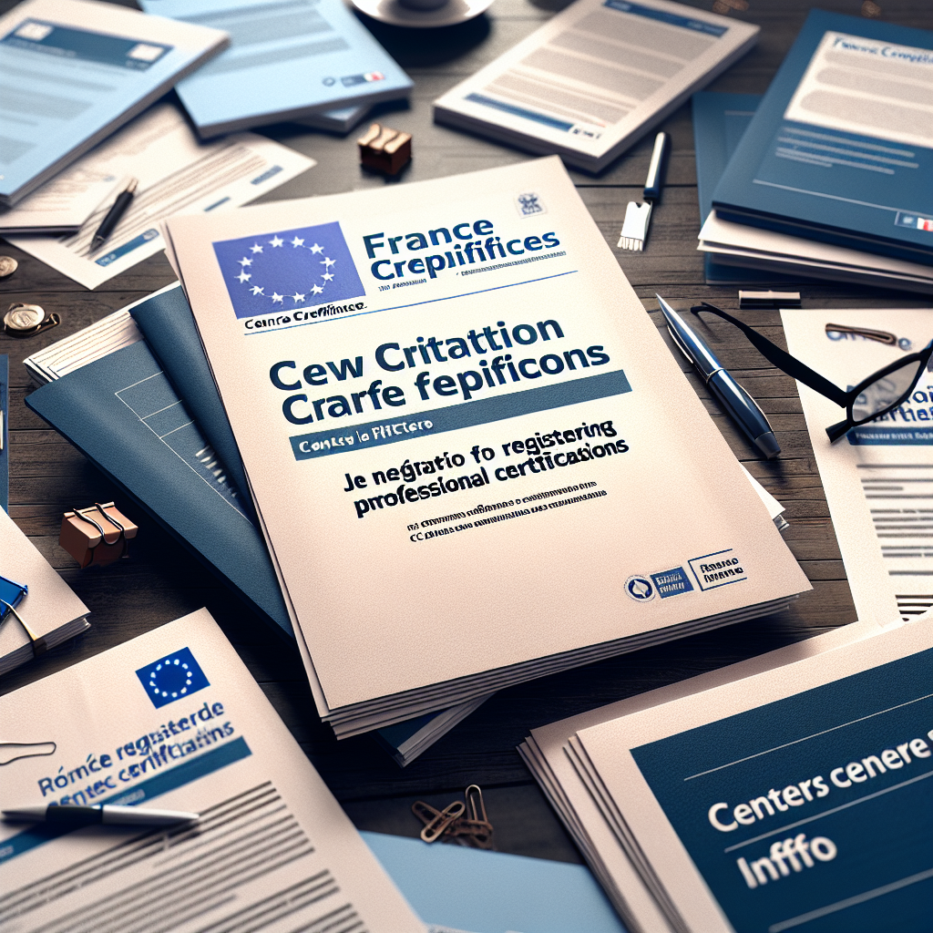 Illustration of Documentation de France compétences sur les nouvelles conditions d'enregistrement des certifications professionnelles - Centre Inffo