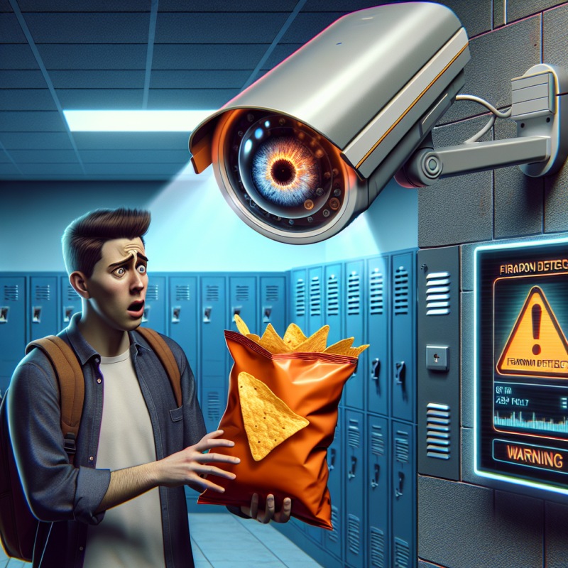 Illustration of Le système de sécurité par IA d’un lycée confond un sac de Doritos avec une arme à feu