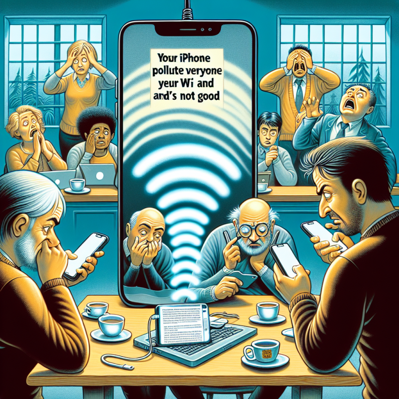Illustration of Votre iPhone pollue le Wi-Fi de tout le monde et ça c'est moche | Le site de Korben