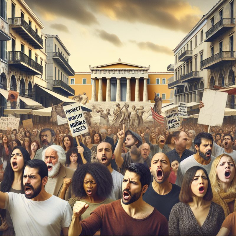 Illustration of Un projet "digne du Moyen-Âge": la Grèce de nouveau en grève contre la journée de travail de 13 heures