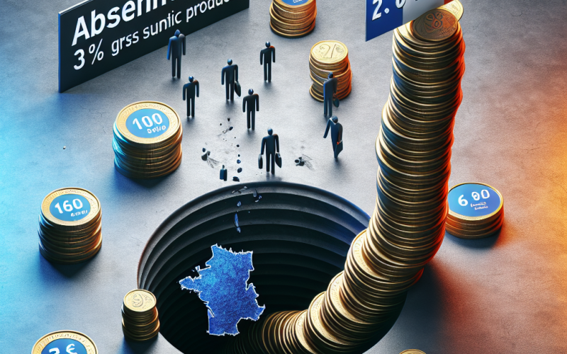 Illustration of "Une perte monumentale de 3% du PIB": l'absentéisme coûte 17 milliards par an à la Sécu mais surtout 100 milliards d'euros à l'ensemble de l'économie française