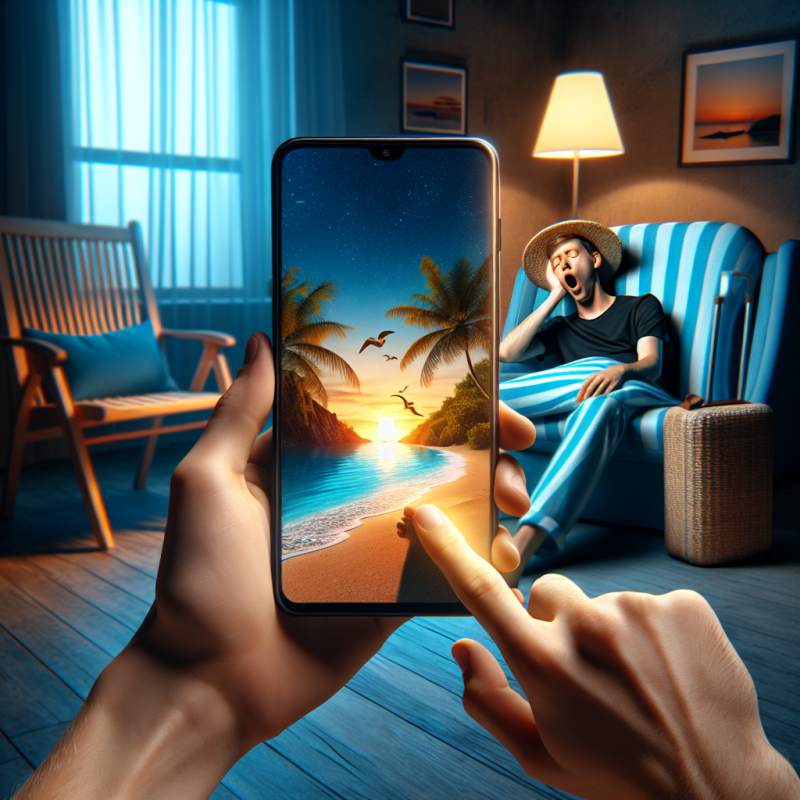 Illustration of Trop fatigué pour voyager ? Cette nouvelle application simule vos photos de vacances d'été pour vous