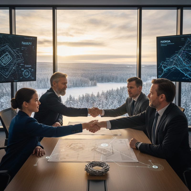 Illustration of Finland’s NestAI raises €100M, partners with Nokia to build AI for defense applications