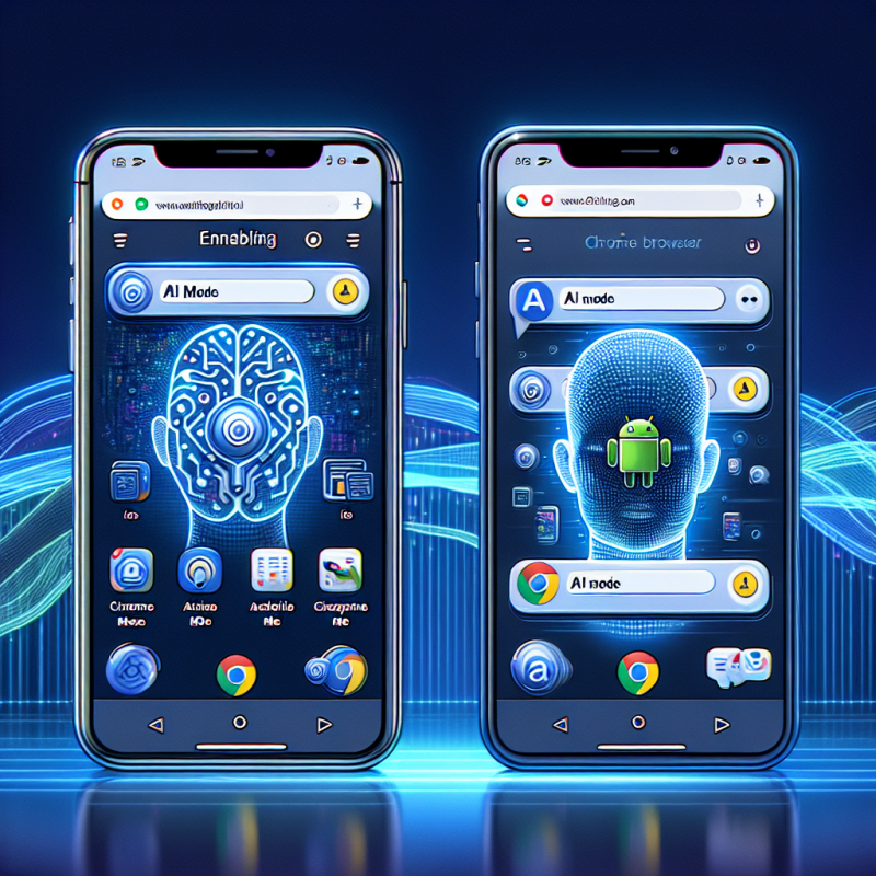 Illustration of Google facilite l'accès au mode IA dans Chrome sur iOS et Android