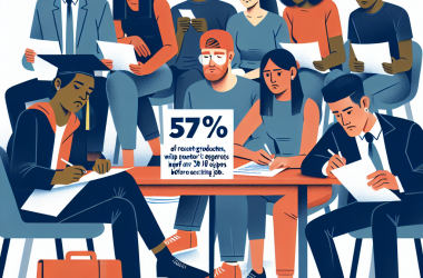 Illustration of 57% ont postulé plus de 30 fois avant de trouver un poste: les jeunes diplômés d'un bac +5 ont de plus en plus de mal à s'insérer sur le marché du travail