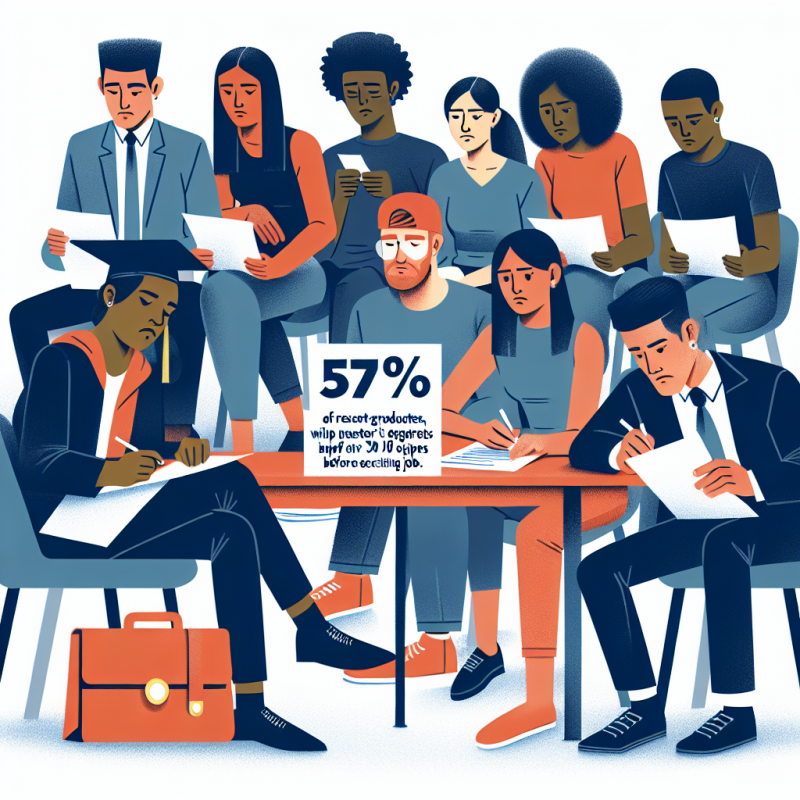 Illustration of 57% ont postulé plus de 30 fois avant de trouver un poste: les jeunes diplômés d'un bac +5 ont de plus en plus de mal à s'insérer sur le marché du travail