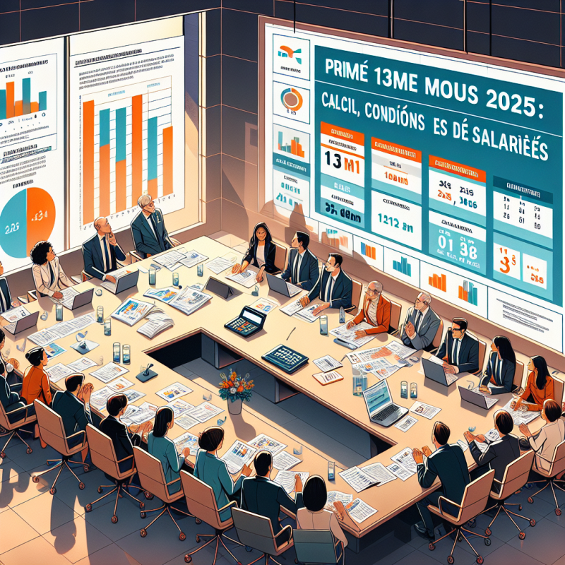 Illustration of Prime 13eme mois 2025: calcul, conditions et droits des salariés