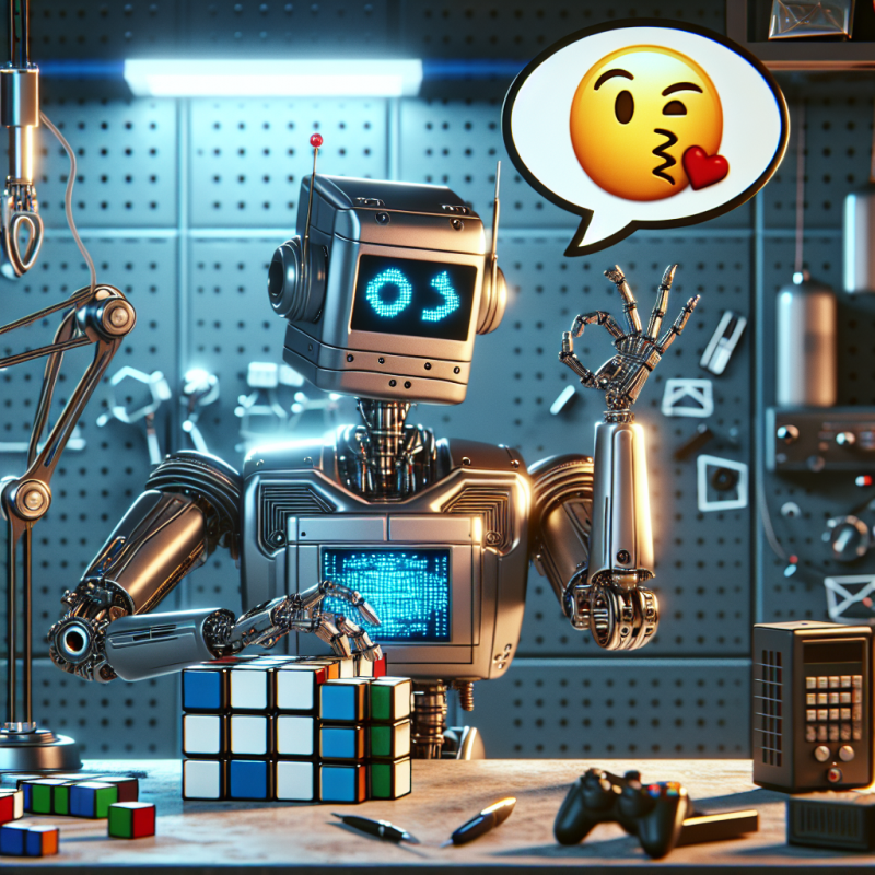 Illustration of SARCASM - Ce robot résout un Rubik's Cube en vous insultant | Le site de Korben