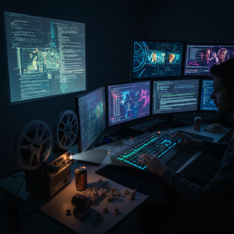 Illustration of Movies for Hackers - Quand le cinéma programme la réalité | Le site de Korben