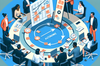 Illustration of Management Agile : trouver l'équilibre entre contrôle et autonomie