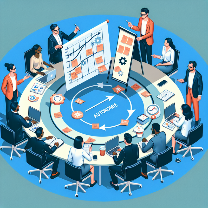 Illustration of Management Agile : trouver l'équilibre entre contrôle et autonomie