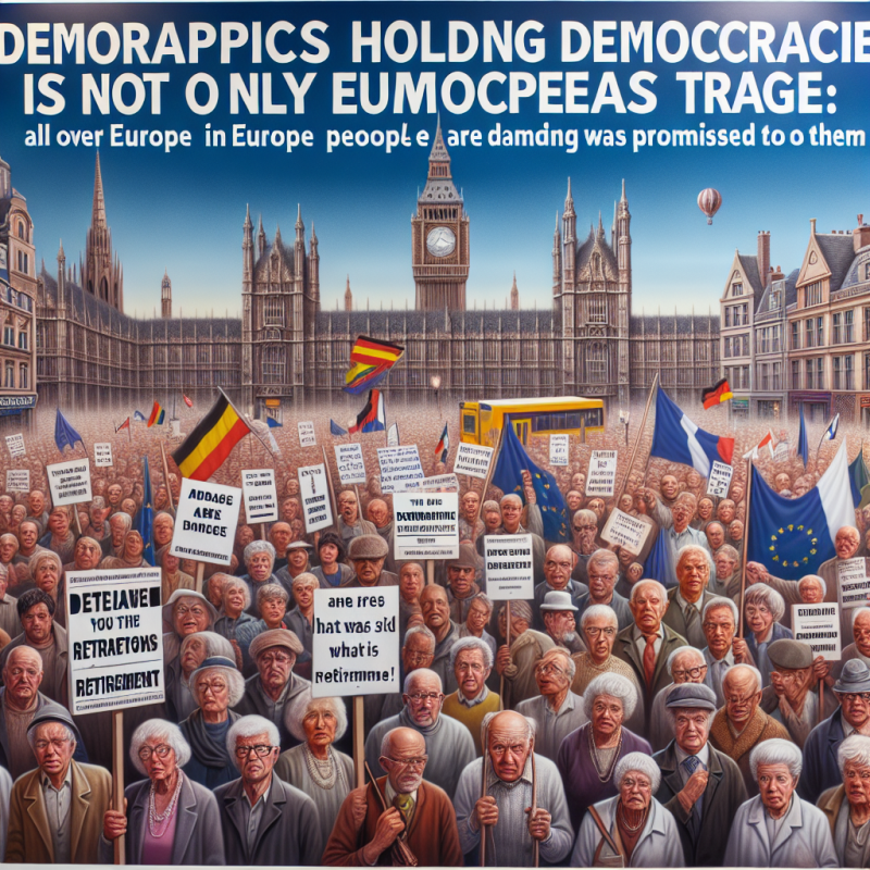 Illustration of "La démographie prend en otage les démocraties": le psychodrame des retraites ce n'est pas qu'en France, partout en Europe les peuples réclament ce qu'on leur a promis