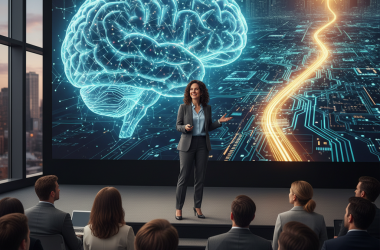 Illustration of VC Jennifer Neundorfer explique comment les fondateurs peuvent se démarquer sur un marché de l'IA saturé