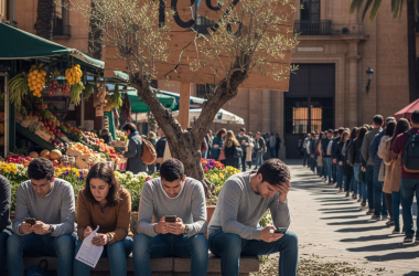 Illustration of L'Espagne a beau avoir une croissance exceptionnelle, son taux de chômage reste le plus élevé d'Europe, au-dessus des 10 %