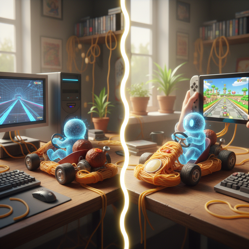 Illustration of SpaghettiKart - Le portage PC / Switch de Mario Kart 64 | Le site de Korben