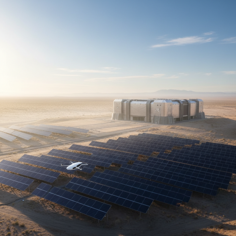 Illustration of xAI de Musk prévoit de construire une petite ferme solaire à proximité du centre de données Colossus