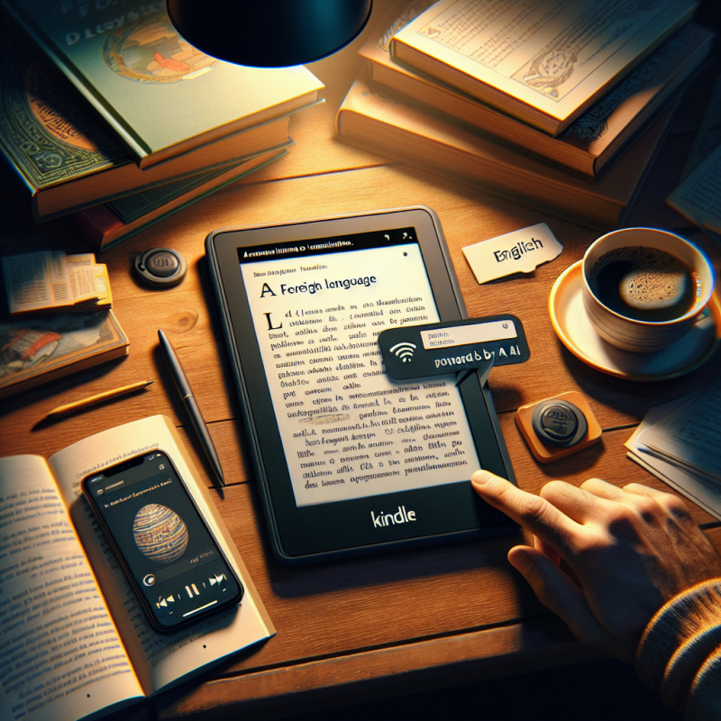 Illustration of Amazon lance un service de traduction Kindle alimenté par l'IA pour les auteurs d'e-books