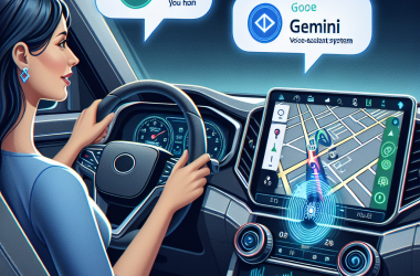 Illustration of Google Maps intègre Gemini pour améliorer la navigation et l'utilisation mains libres
