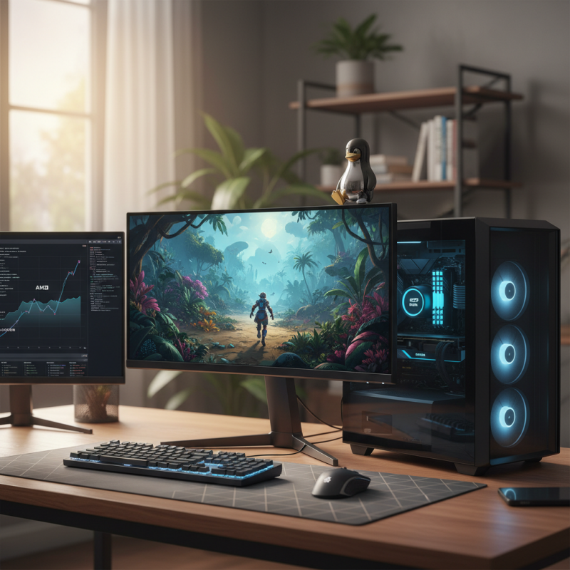 Illustration of Gaming sous Linux - Et si AMD était devenu meilleur que Nvidia ? | Le site de Korben