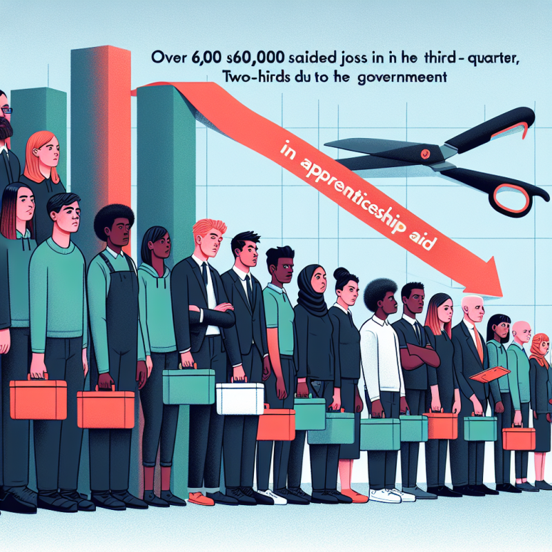 Illustration of Plus de 60.000 emplois salariés détruits au 3e trimestre, les deux tiers à cause du coup de rabot du gouvernement sur les aides à l'apprentissage