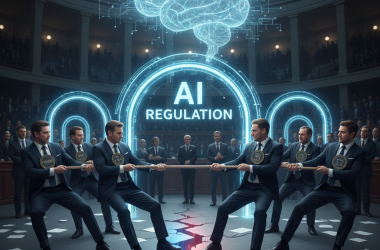 Illustration of La course à la régulation de l’IA a déclenché un affrontement fédéral contre étatique