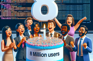 Illustration of Lovable annonce qu'elle approche les 8 millions d'utilisateurs alors que la startup AI de codage, âgée d'un an, vise plus d'employés corporatifs