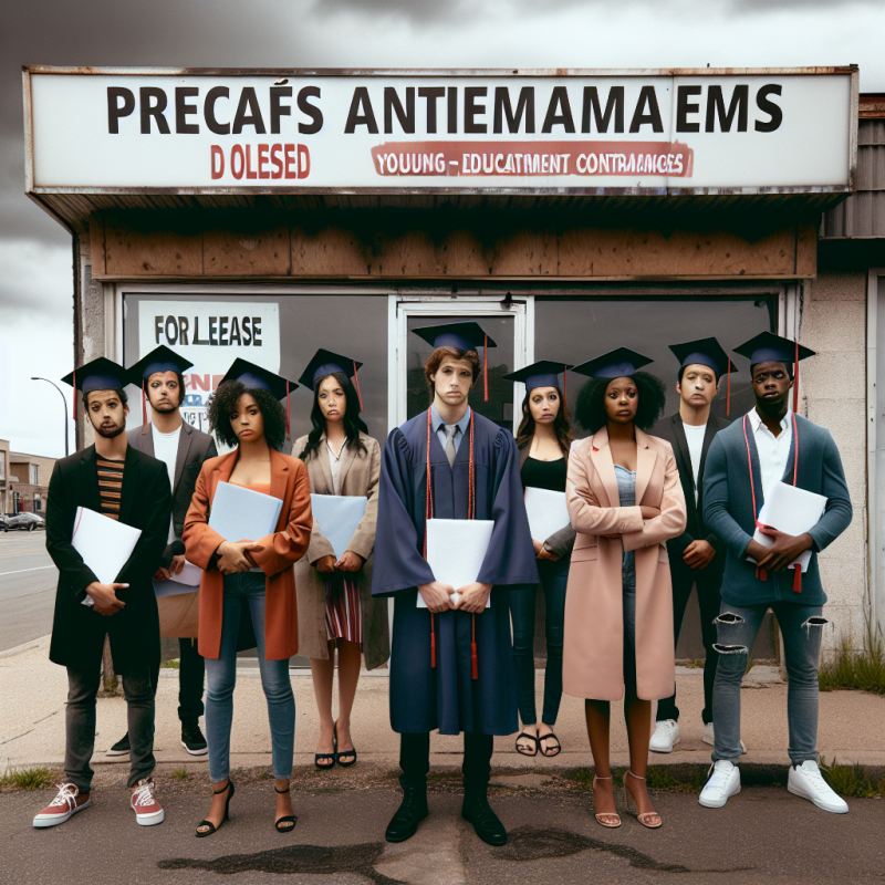 Illustration of “Tafs alimentaires” ou emplois précaires: ces jeunes diplômés en recherche de CDI sont décontenancés par un marché du travail en berne