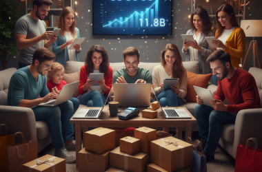 Illustration of Black Friday établit un record de dépenses en ligne de 11,8 milliards de dollars, selon Adobe