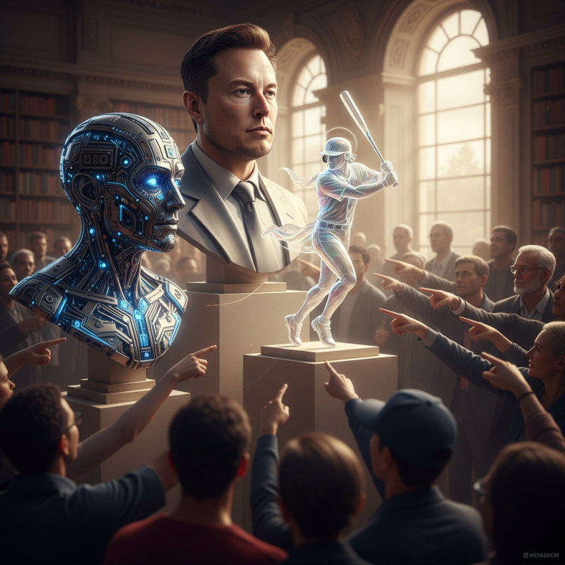 Illustration of Grok affirme qu'Elon Musk est meilleur que presque tout le monde, sauf Shohei Ohtani