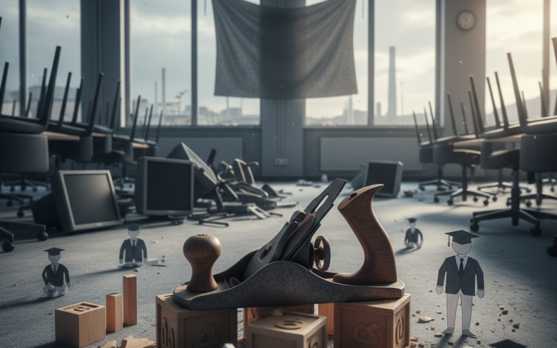 Illustration of Plus de 60.000 emplois salariés détruits au 3e trimestre, les deux tiers à cause du coup de rabot du gouvernement sur les aides à l'apprentissage