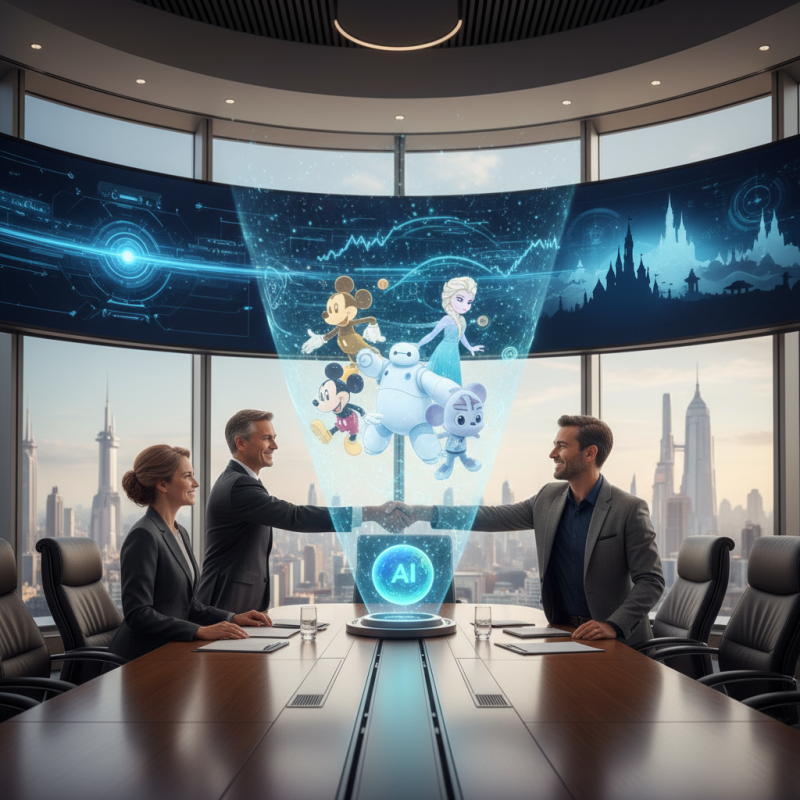 Illustration of Disney signe un accord avec OpenAI pour permettre à Sora de générer des vidéos IA mettant en scène ses personnages