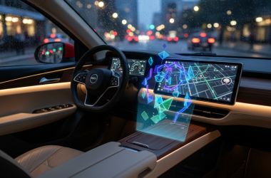 Illustration of Waymo teste Gemini comme assistant IA intégré dans ses robotaxis