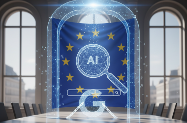 Illustration of L'UE lance une enquête antitrust contre les outils de recherche AI de Google