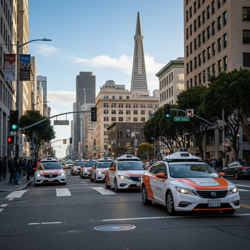 Illustration of Waymo reprend son service à San Francisco après l'immobilisation de ses robotaxis lors de la coupure de courant