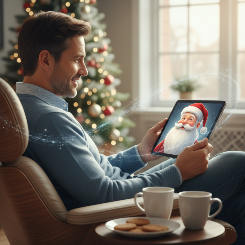 Illustration of Le fondateur de la startup AI Tavus affirme que les utilisateurs parlent à son Santa IA « pendant des heures » par jour