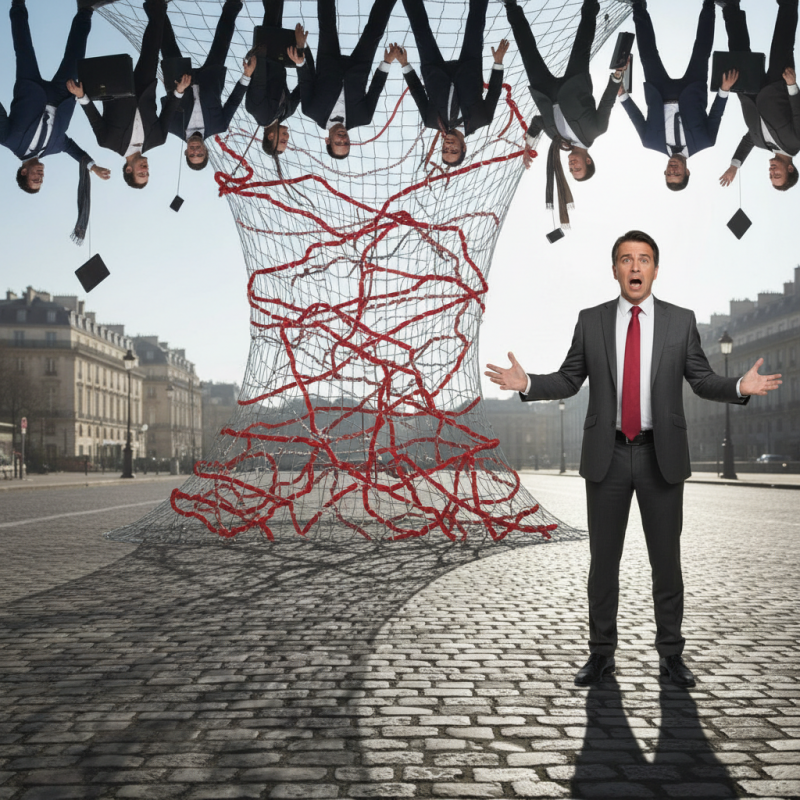 Illustration of "Ces gens marchent sur la tête": le président du Medef vent debout contre la réduction des allègements de charge sur les salaires