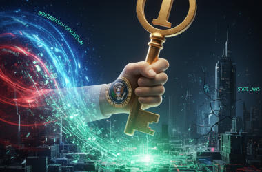 Illustration of « UNE SEULE RÈGLE » : Trump annonce qu'il signera un décret pour bloquer les lois étatiques sur l'IA malgré l'opposition bipartite