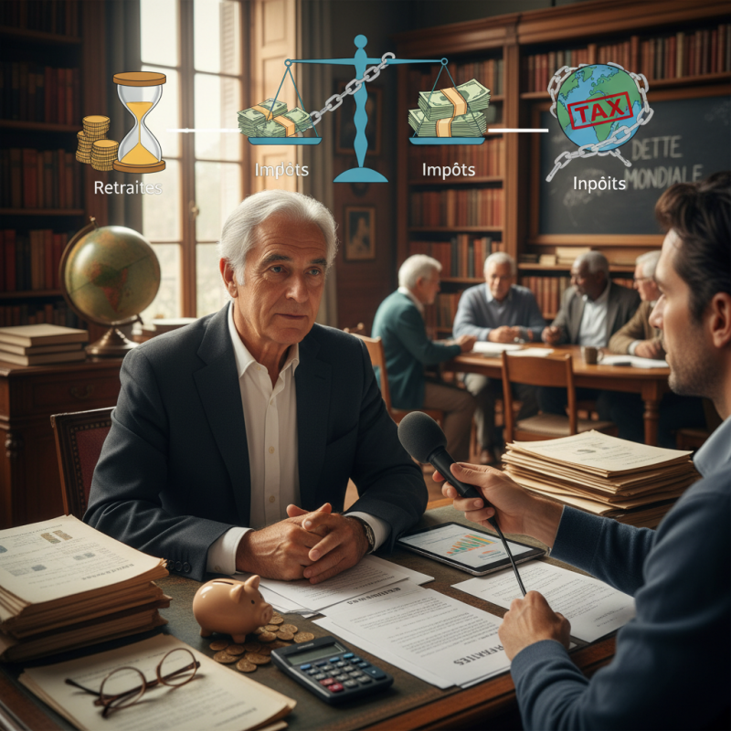 Illustration of Retraites, impôts, dette, seniors... L'interview en intégralité de Jean-Hervé Lorenzi