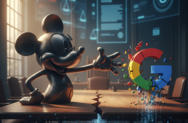 Illustration of Disney attaque Google avec une mise en demeure pour prétendue violation massive du droit d'auteur