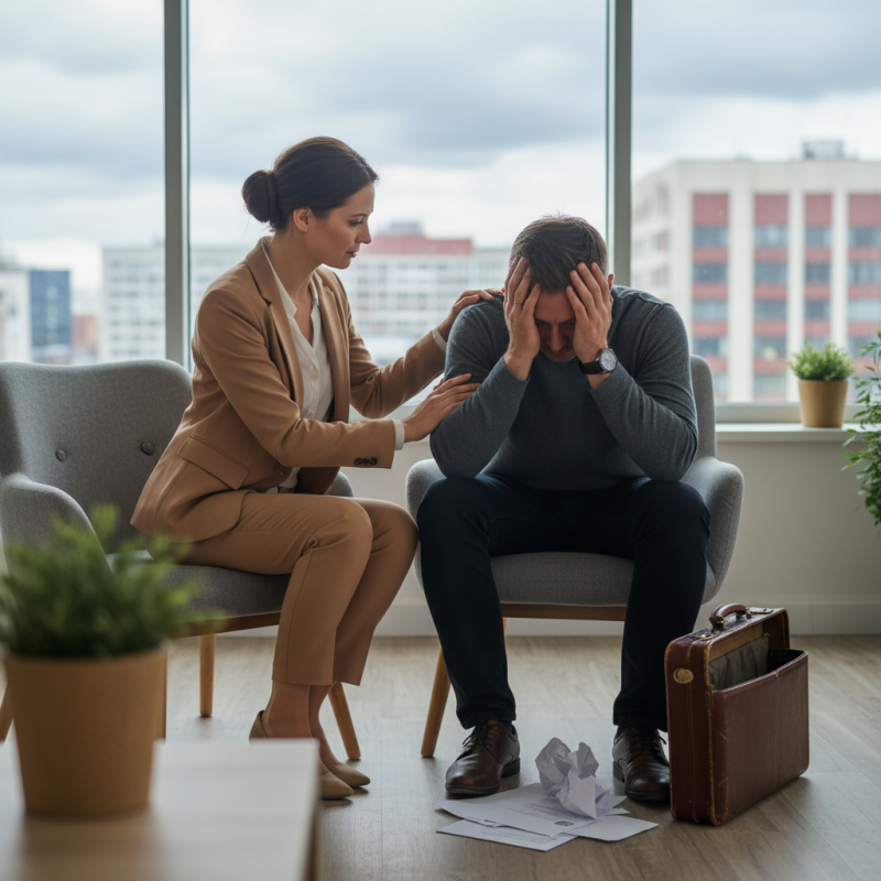 Illustration of Mal-être, stigmatisation sociale, perte de confiance... Les psychologues de France Travail doivent panser les blessures des chômeurs