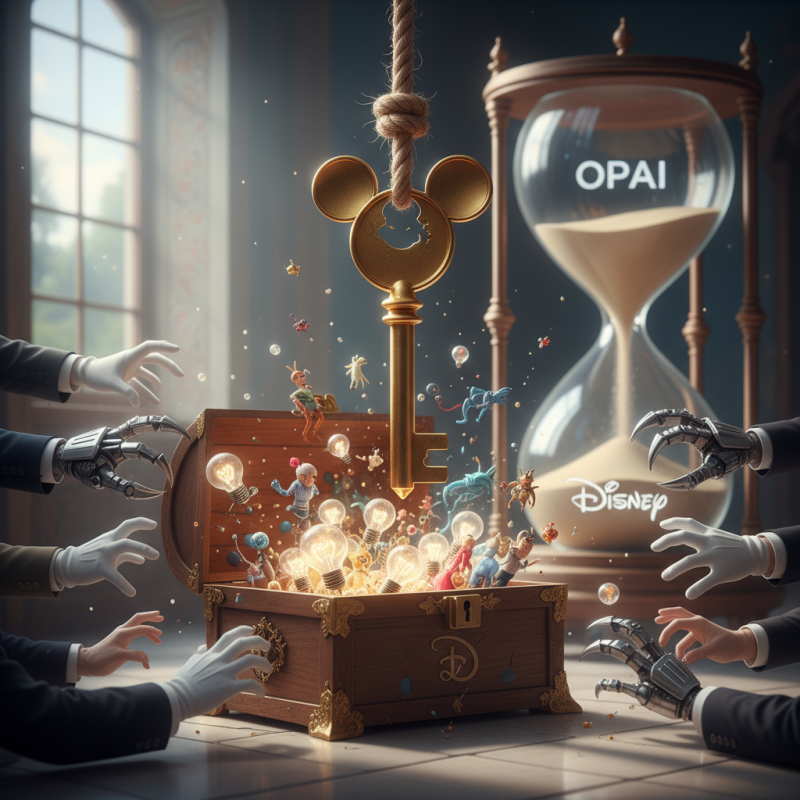 Illustration of Le partenariat exclusif de Disney avec OpenAI ne dure qu’un an — puis la chasse aux licences s’ouvre