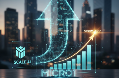 Illustration of Micro1, un concurrent de Scale AI, revendique un dépassement de 100 millions de dollars de revenus annuels récurrents