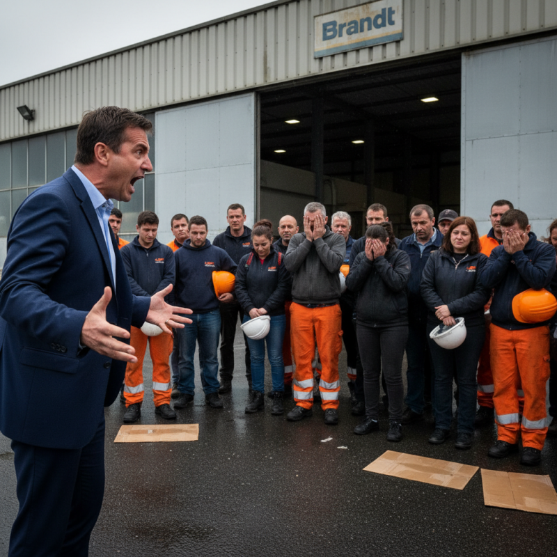 Illustration of "Si vous avez des tripes, montrez-les": l'éclat de colère du maire d'Orléans et la détresse des salariés de Brandt après l'annonce de la liquidation décidée pour quelques millions manquants