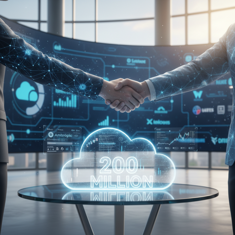 Illustration of Anthropic signe un accord de 200 millions de dollars pour intégrer ses LLM à la clientèle de Snowflake