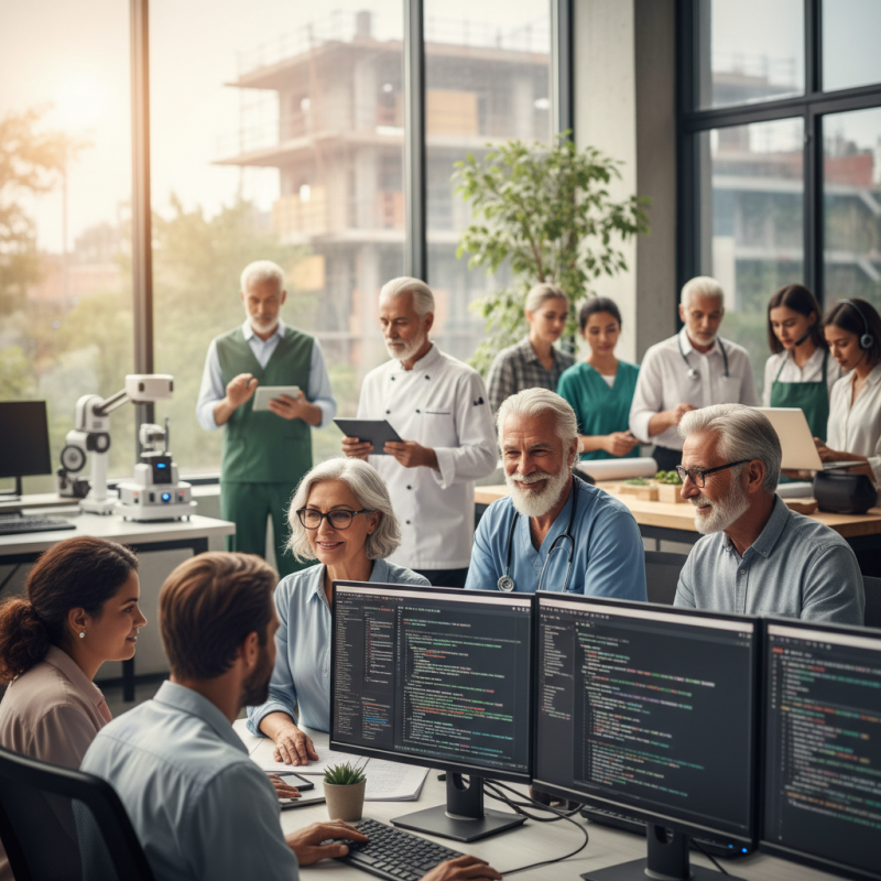 Illustration of Emploi des seniors en 2026 : Top 10 des métiers qui recruteront le plus